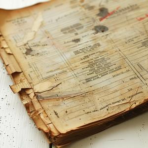 vintage  invoice  aged  document  authenticity  1940  writing  worn  paper  book 1075021
