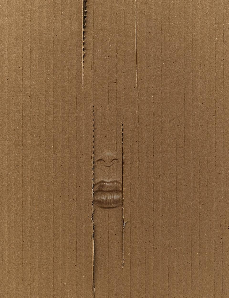 woman  face  cardboard  box  peeking  minimal  simple  expression  surreal  curiosity 951512