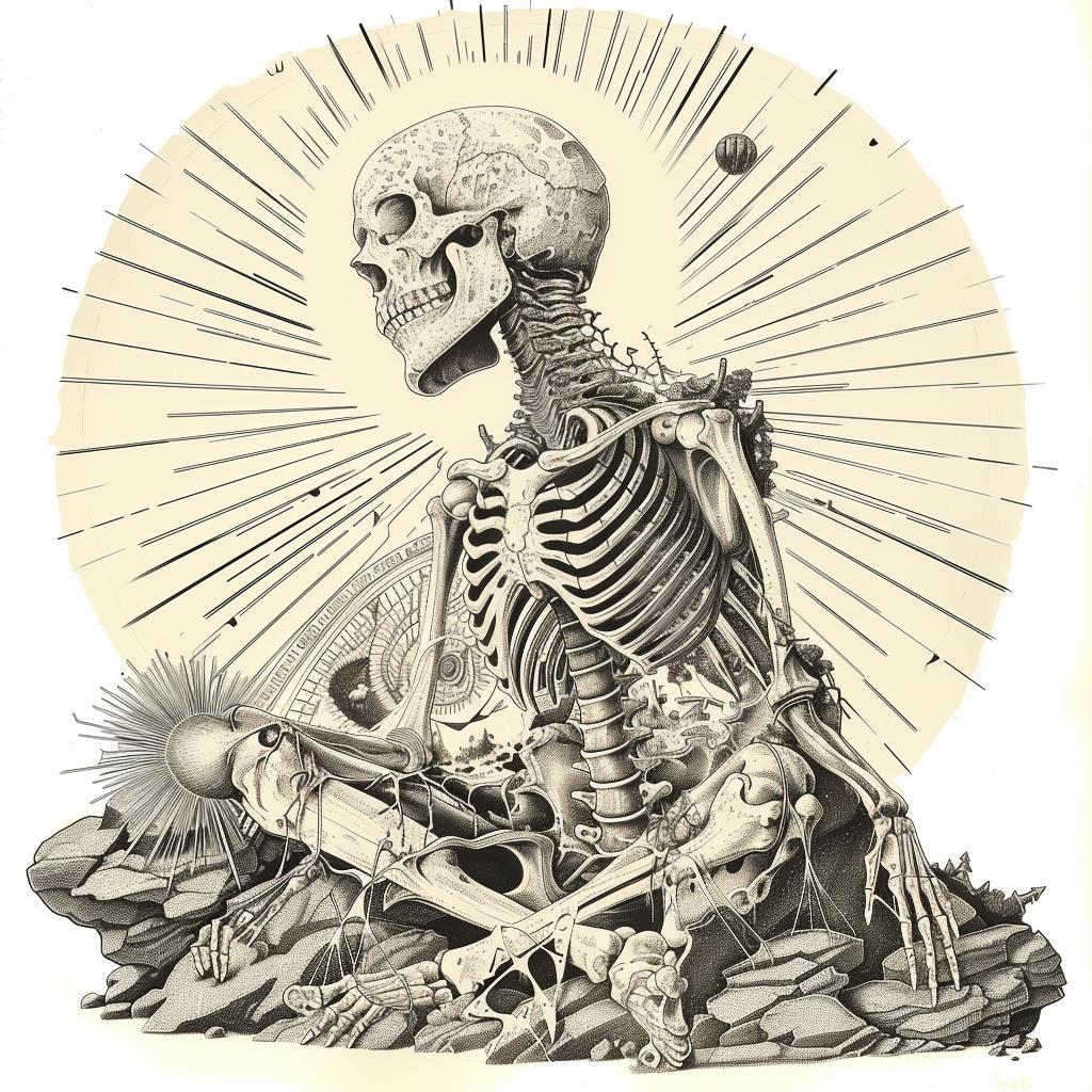 skeleton  drawing  rock  provocative  spiritual  dark  occult  naturalistic  art  introspective 935653