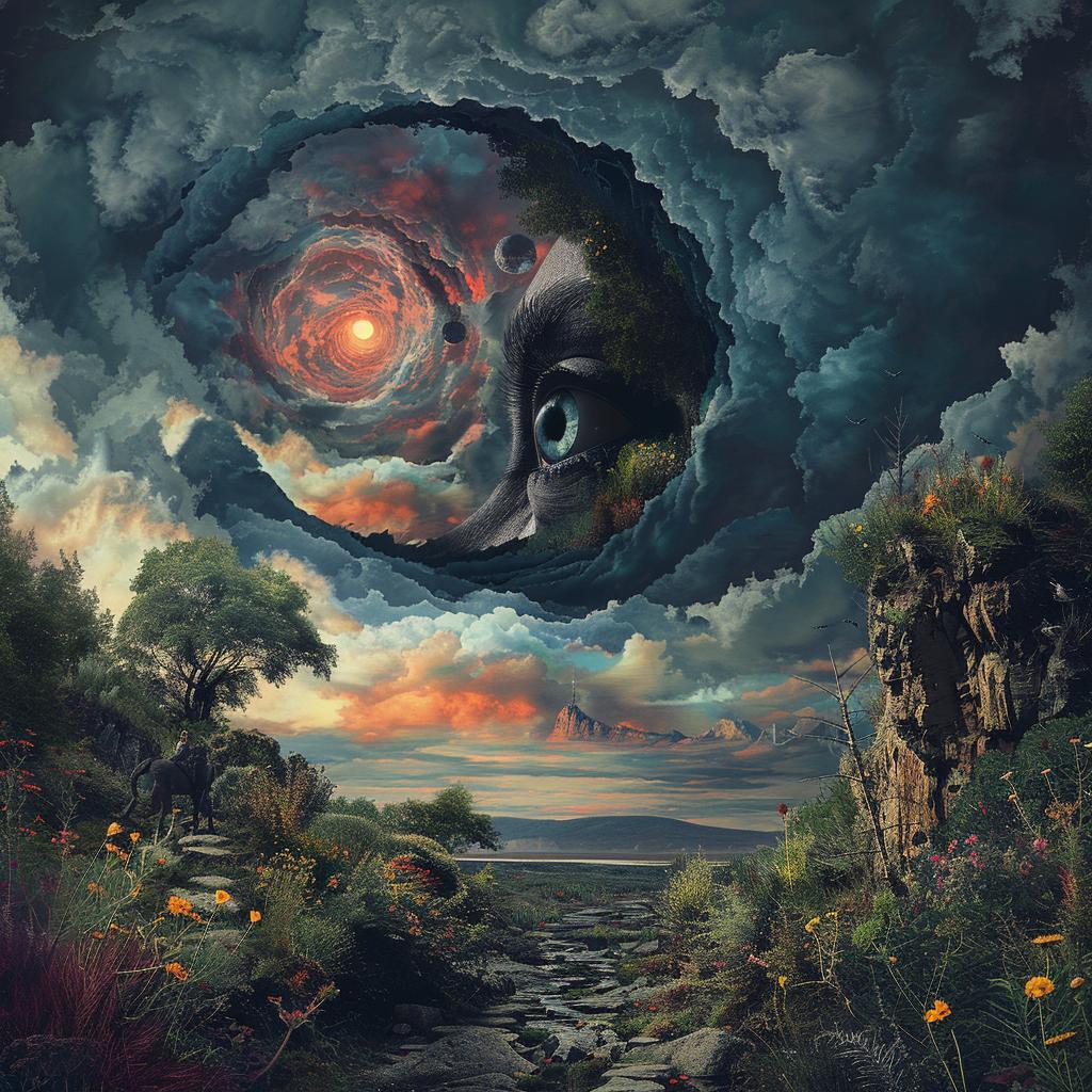 surreal  album  cover  introspective  spiritual  nature  art  colorful  imagination  eye 976234