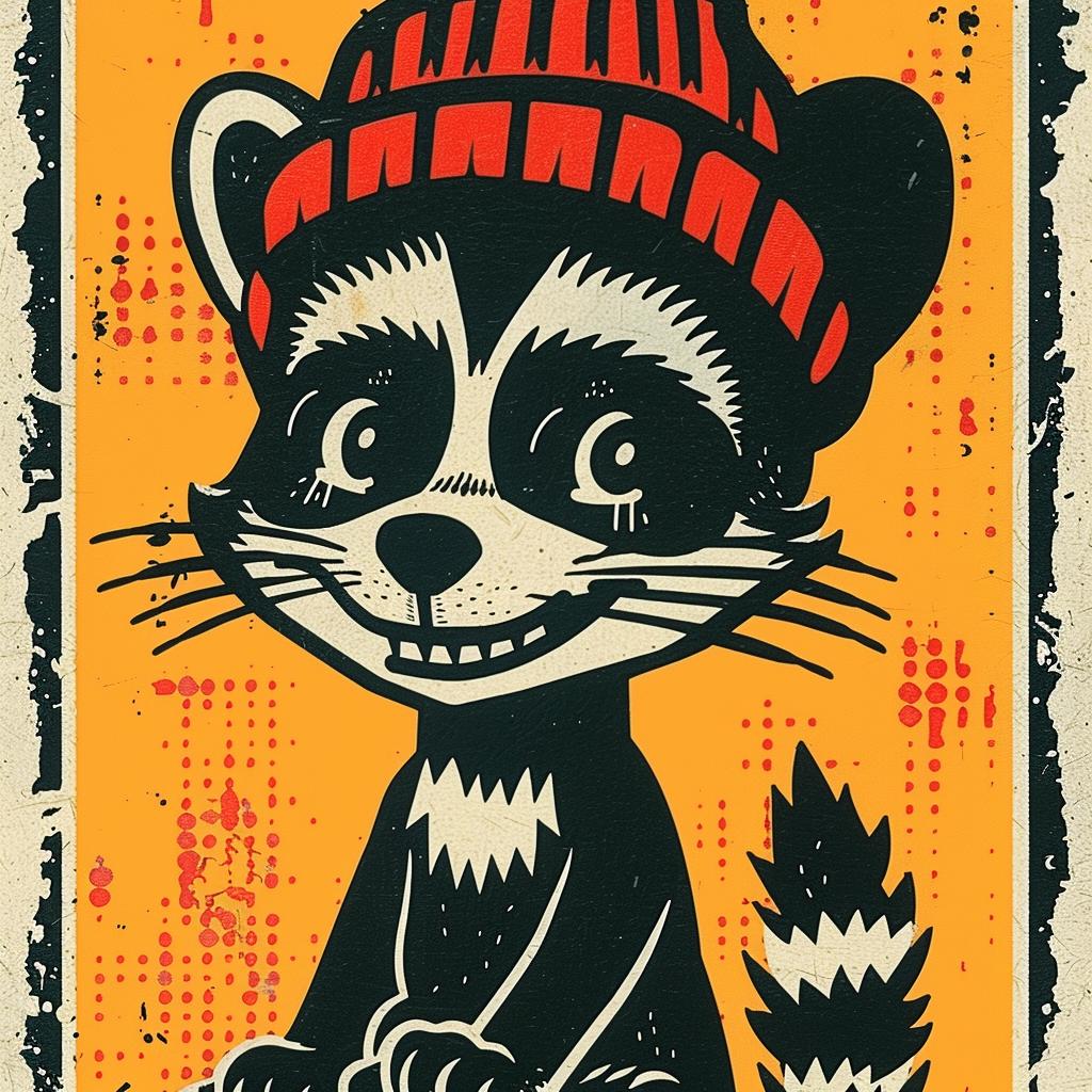 cartoon  raccoon  hat  yellow  background  minimal  animal  streetculture  graphic  colorful 957506