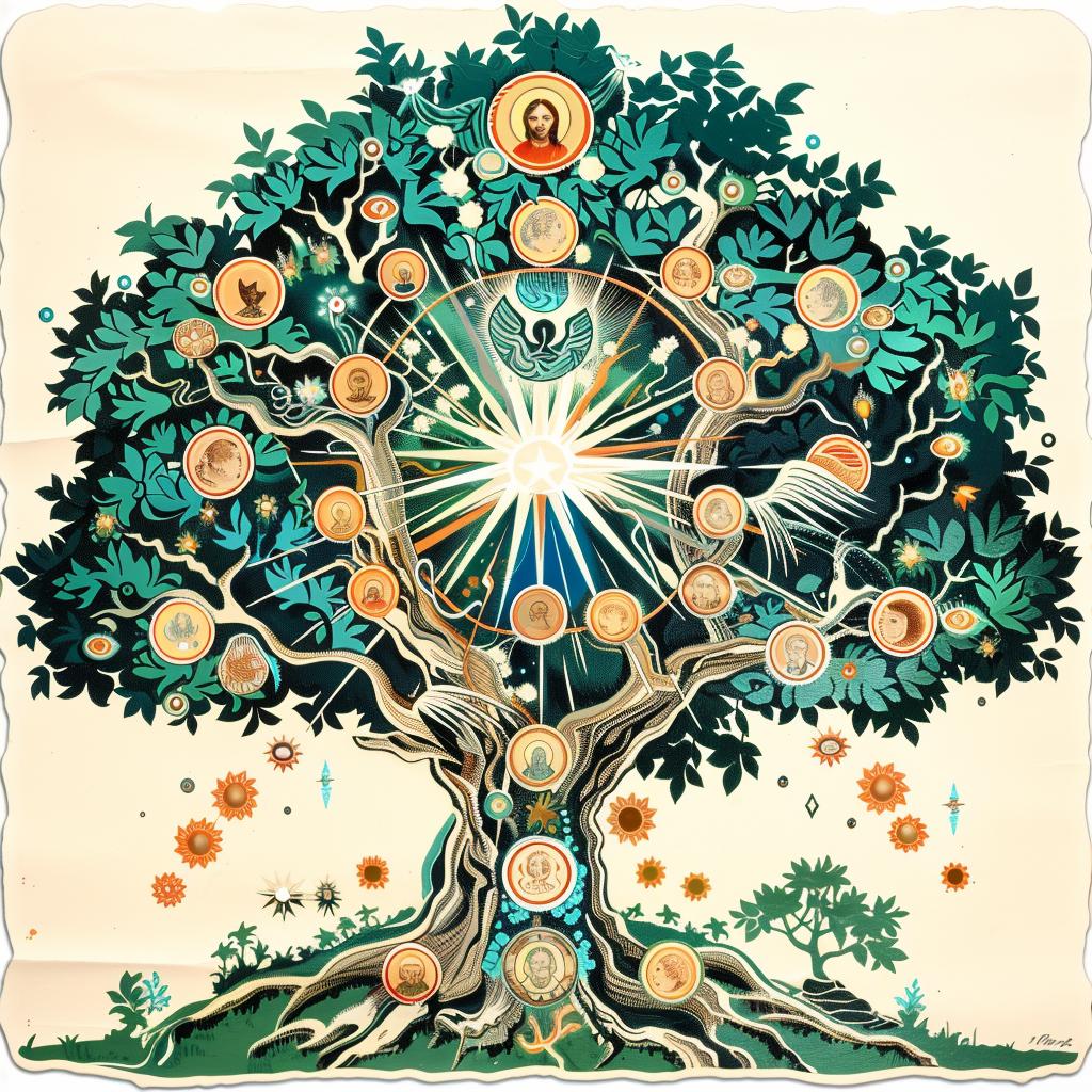 tree  life  symbols  joyful  art  naturalistic  ecstatic  colorful  positive  design 935616
