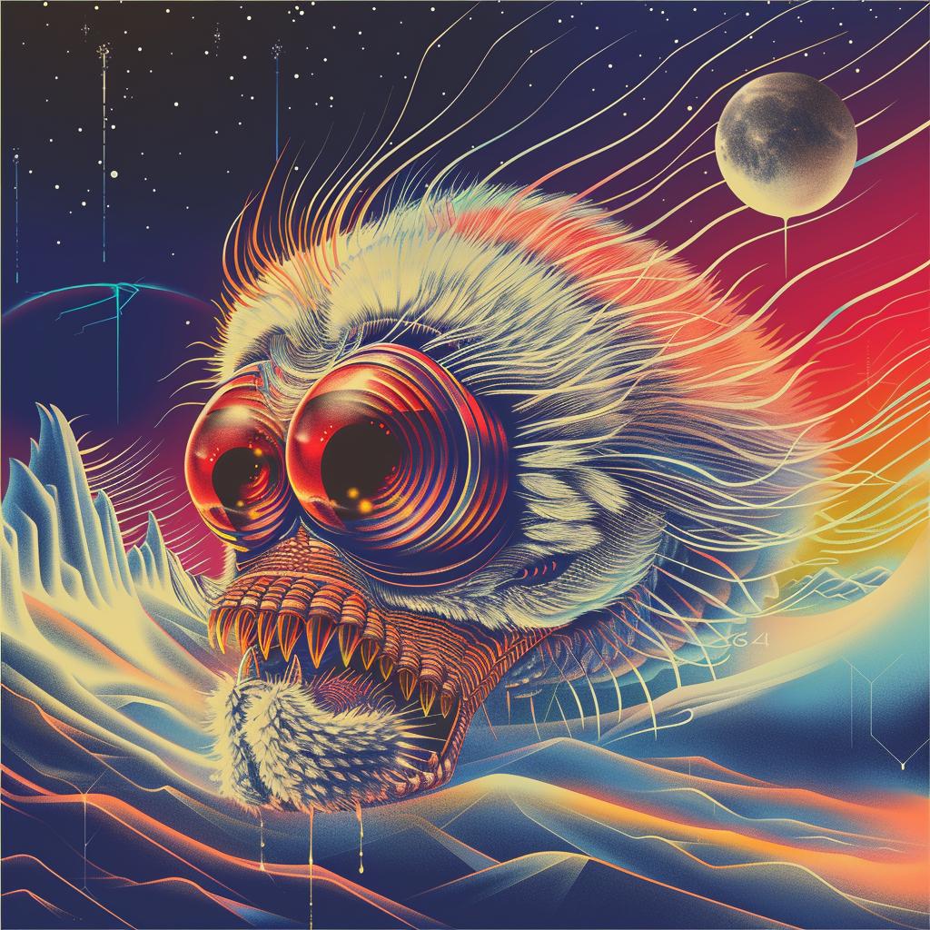 skull  psychedelic  red  moon  fantasy  dark  art  abstract  surreal  vivid 967513