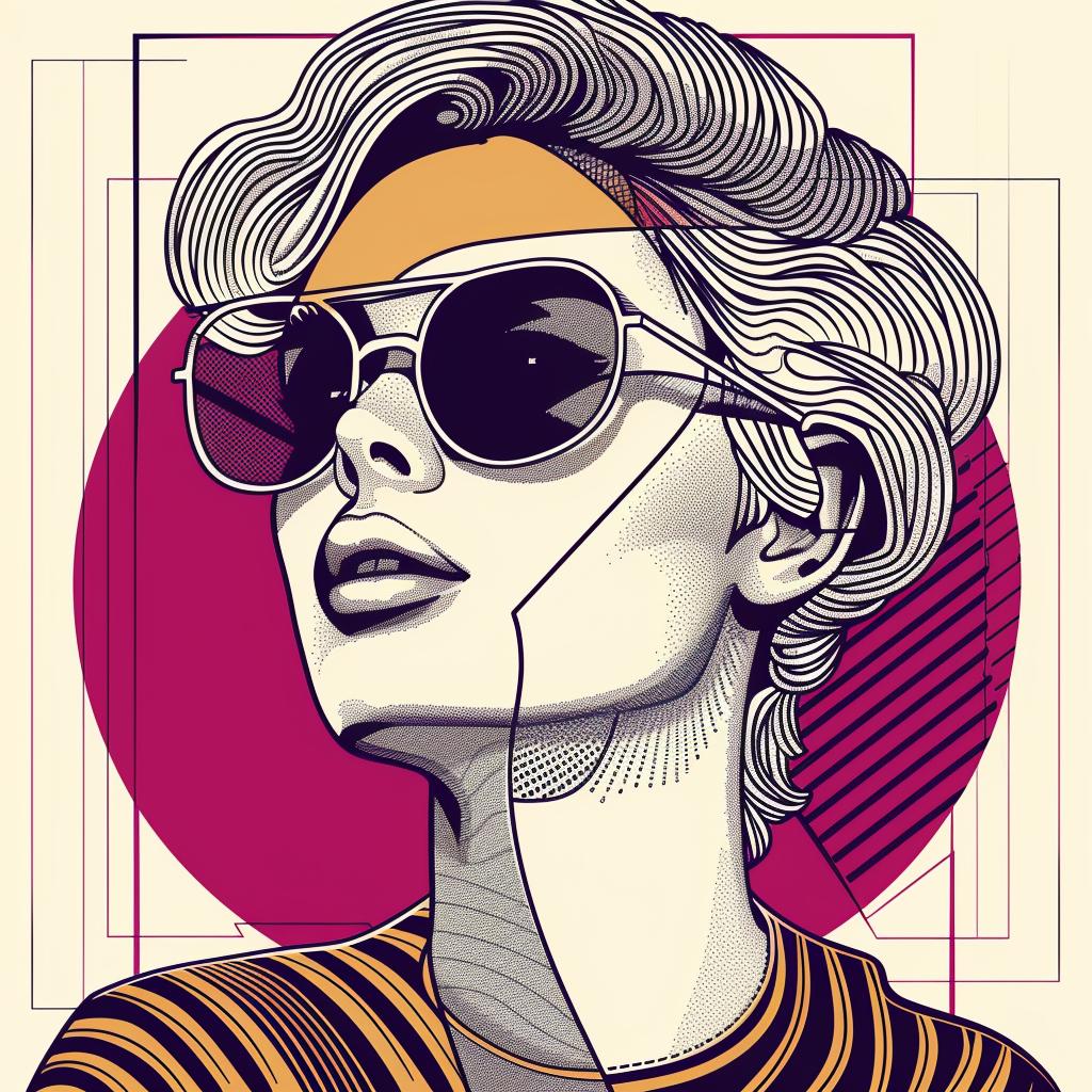 woman  sunglasses  vector  illustration  beauty  Pop  Art  stylized  blonde  short 936974
