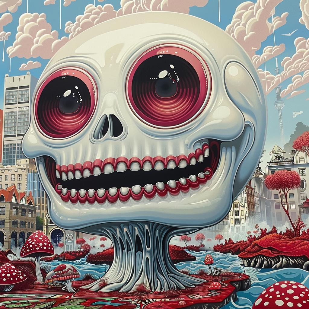 skull  kawaii  painting  red  eyes  white  background  oversized  creature  cute 1033765