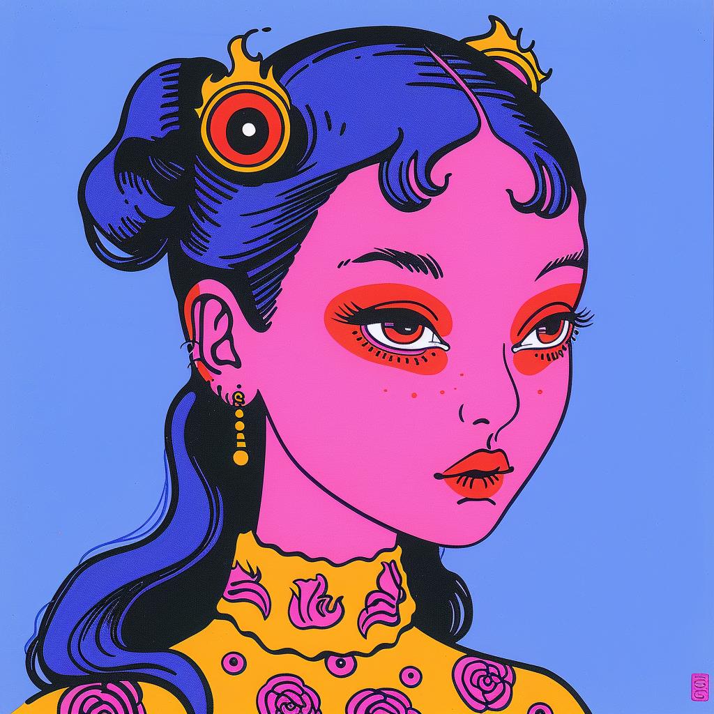 japanese  horror  girl  blue-hair  pink-eyes  illustration  dark  mysterious  suspense  creepy 1021479