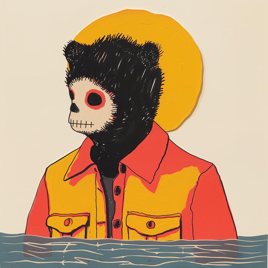 bear  surreal  jacket  sunglasses  Joan  Cornella  playful  creative  colorful  illustration 978239