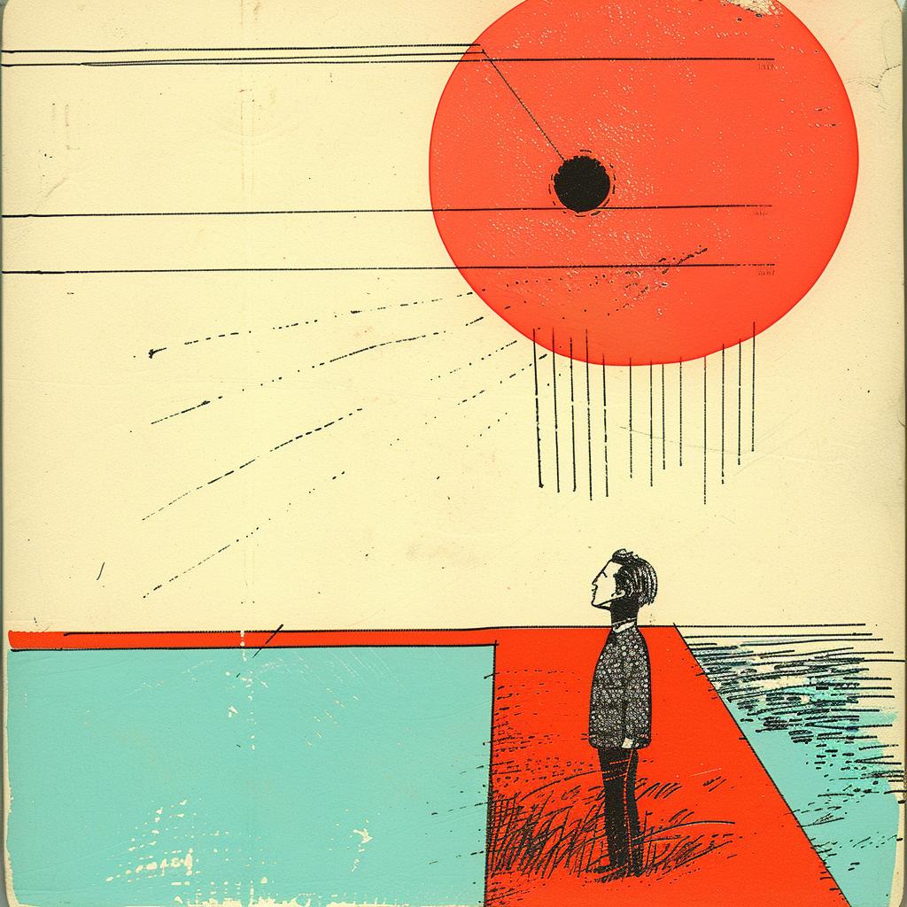 ألبوم كولاج راوشنبرغ من ثمانينيات القرن العشرين، سينثويف مان، شمس، منصة، فن ملون 919718