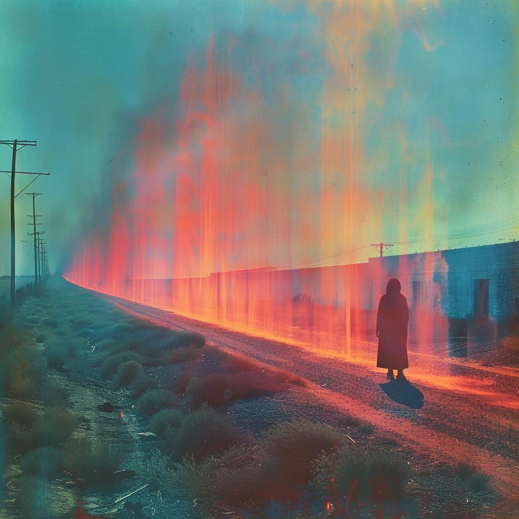 quantum  waves  double  exposure  landscape  ghost  town  lighting  natural  colors 1032281