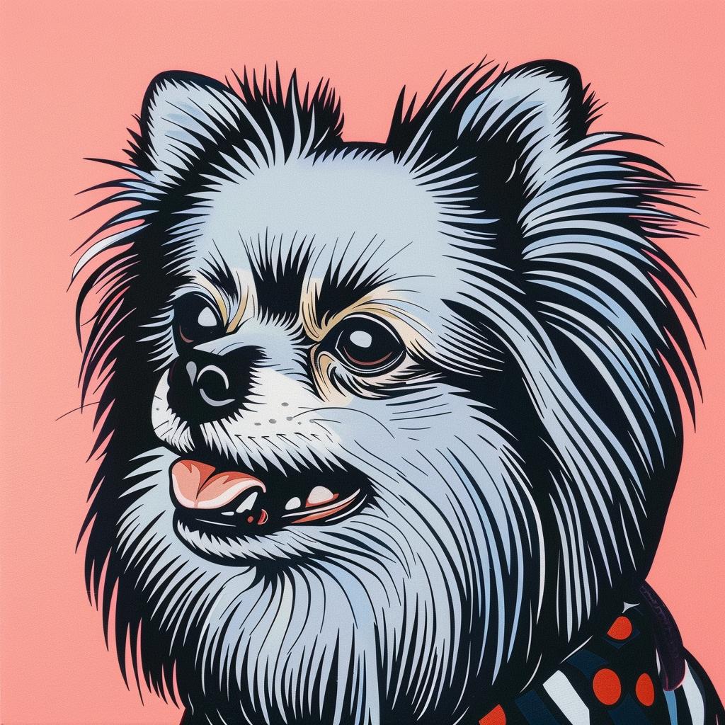 pomeranian  dog  painting  shirt  polkadots  pet  cute  animal  portraits  vintage 973412