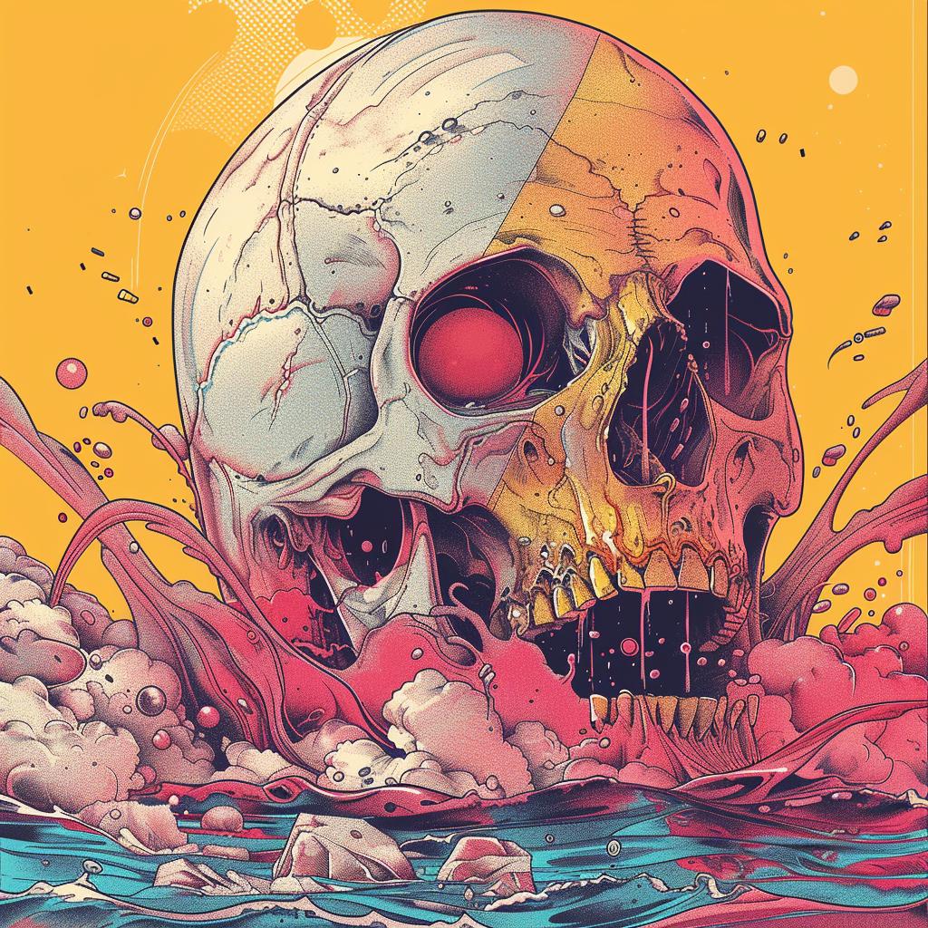ocean  skull  blood  water  dark  death  splash  macabre  grim  surreal 924483