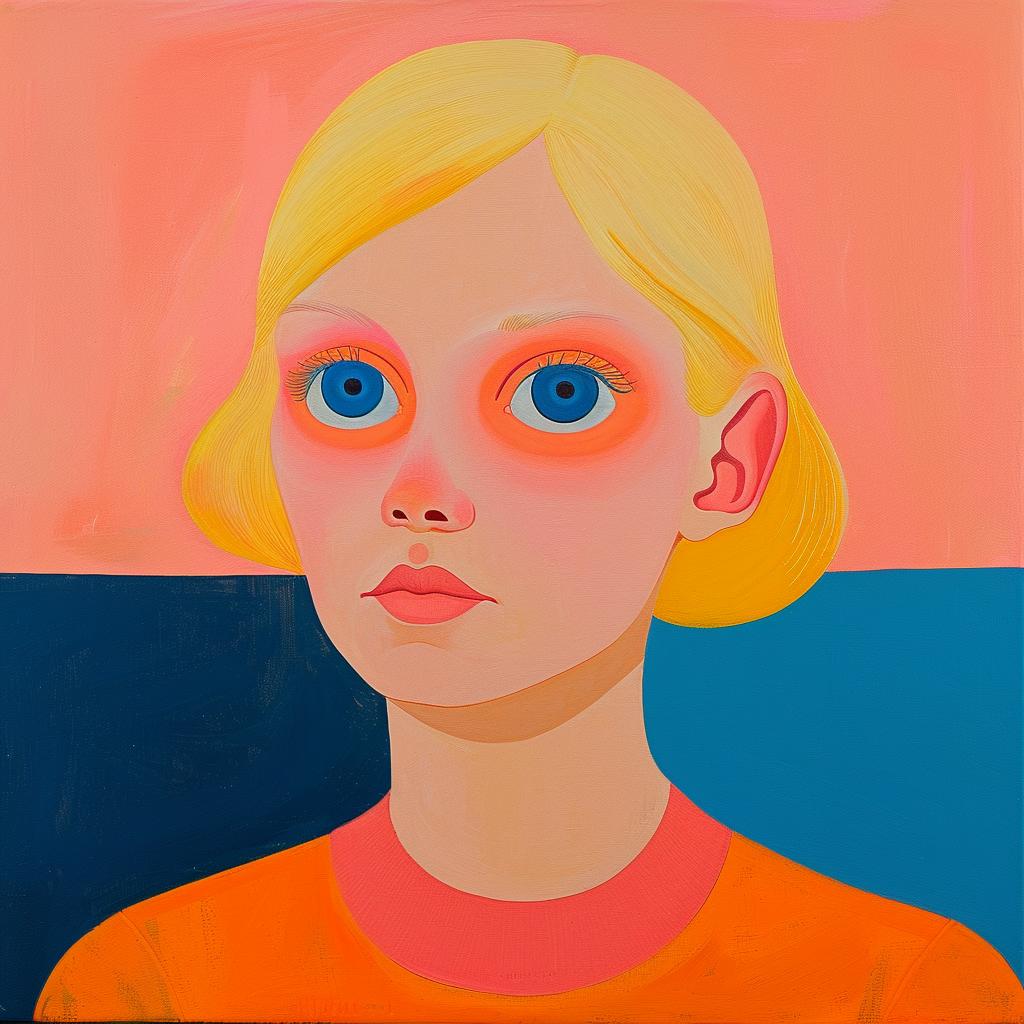portrait  girl  blonde  blue-eyes  surreal  colorful  big-eyes  quirky  playful  imaginative 971671