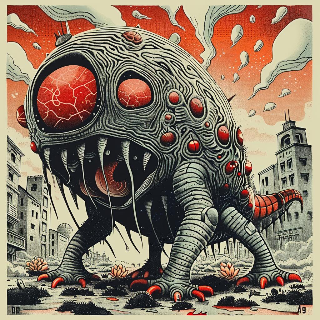 monster  poster  illustration  art  graphic  creature  dark  fantasy  design  weird 946809