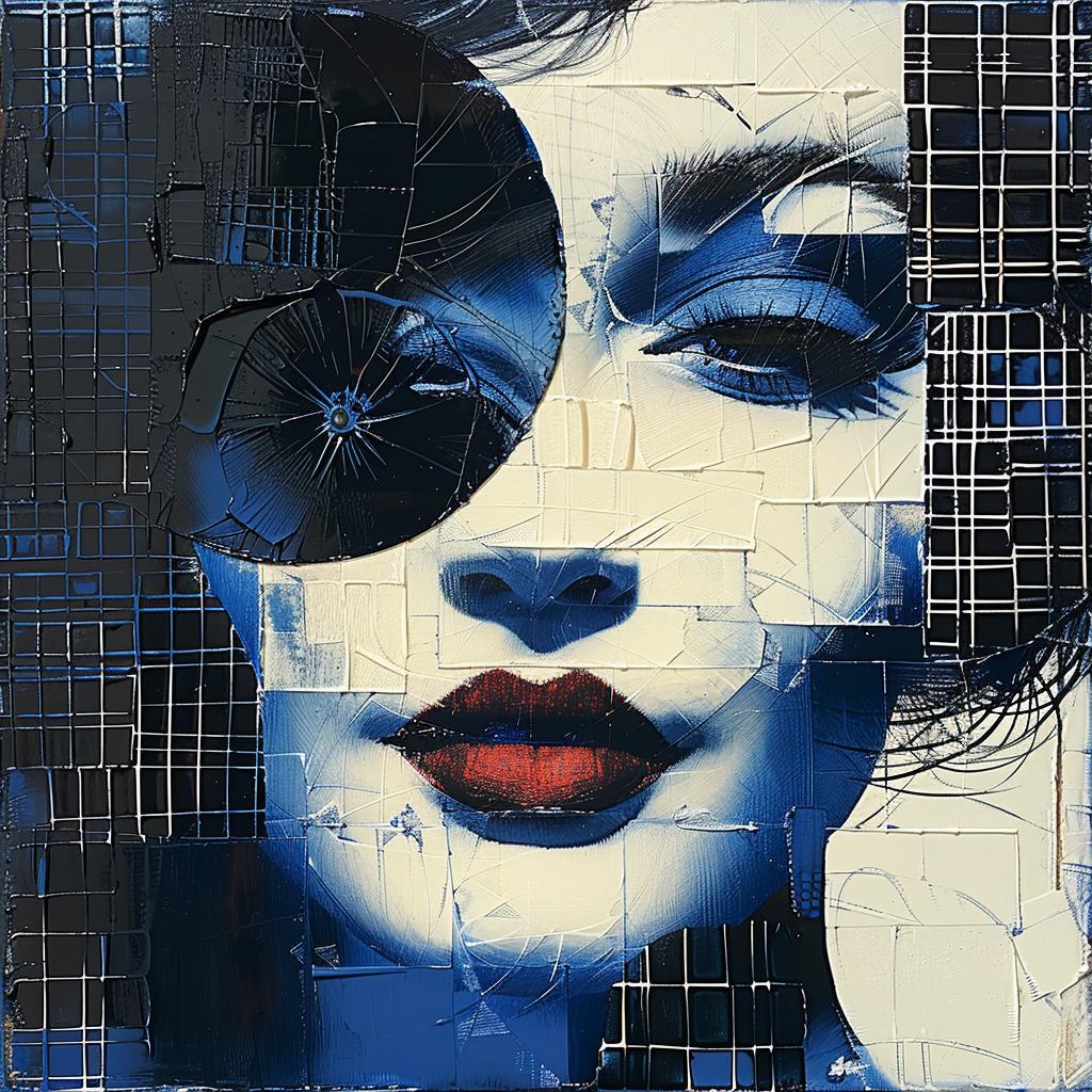 woman  black  white  face  contrast  surreal  contemporary  artistic  expressive  portrait 963732