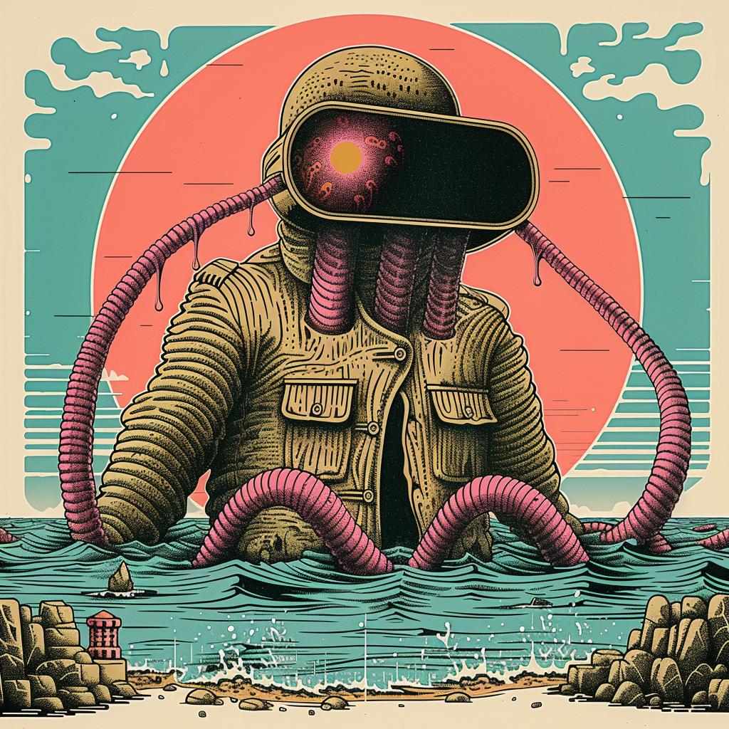 poster  octopus  man  suit  Japanese  art  design  illustration  surreal  graphic 946332