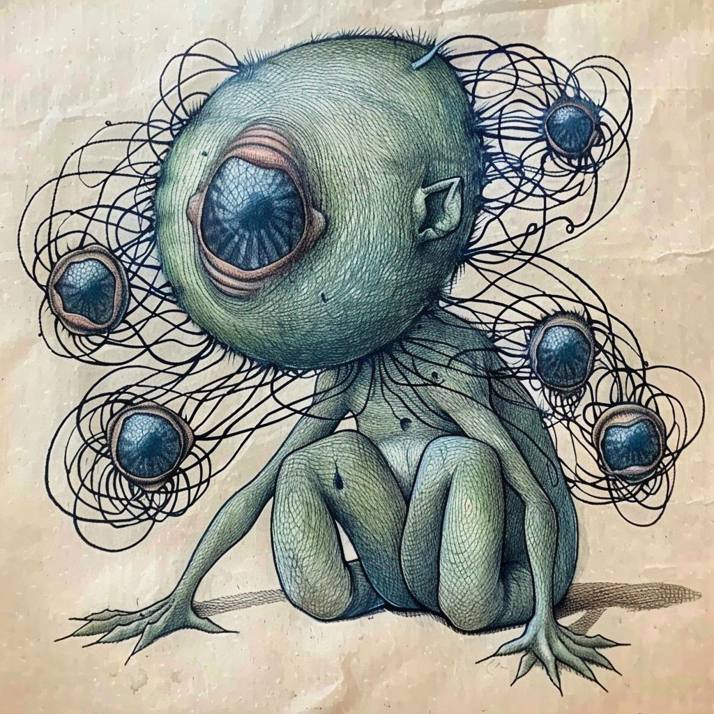 drawing  alien  eyes  horror  monster  illustration  surreal  weird  creature  dark 948230