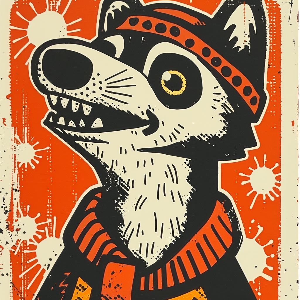 dog  hat  scarf  urban  simple  streetwear  minimalist  poster  animal  vibrant 957837