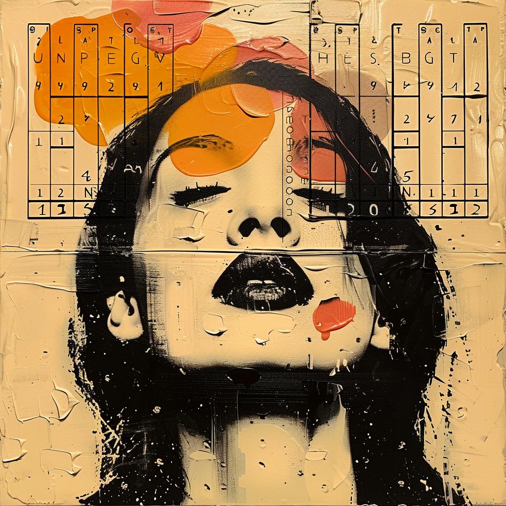 album  cover  portrait  encaustic  impasto  lipstick  Latina  artwork  1980s  colorful 963441