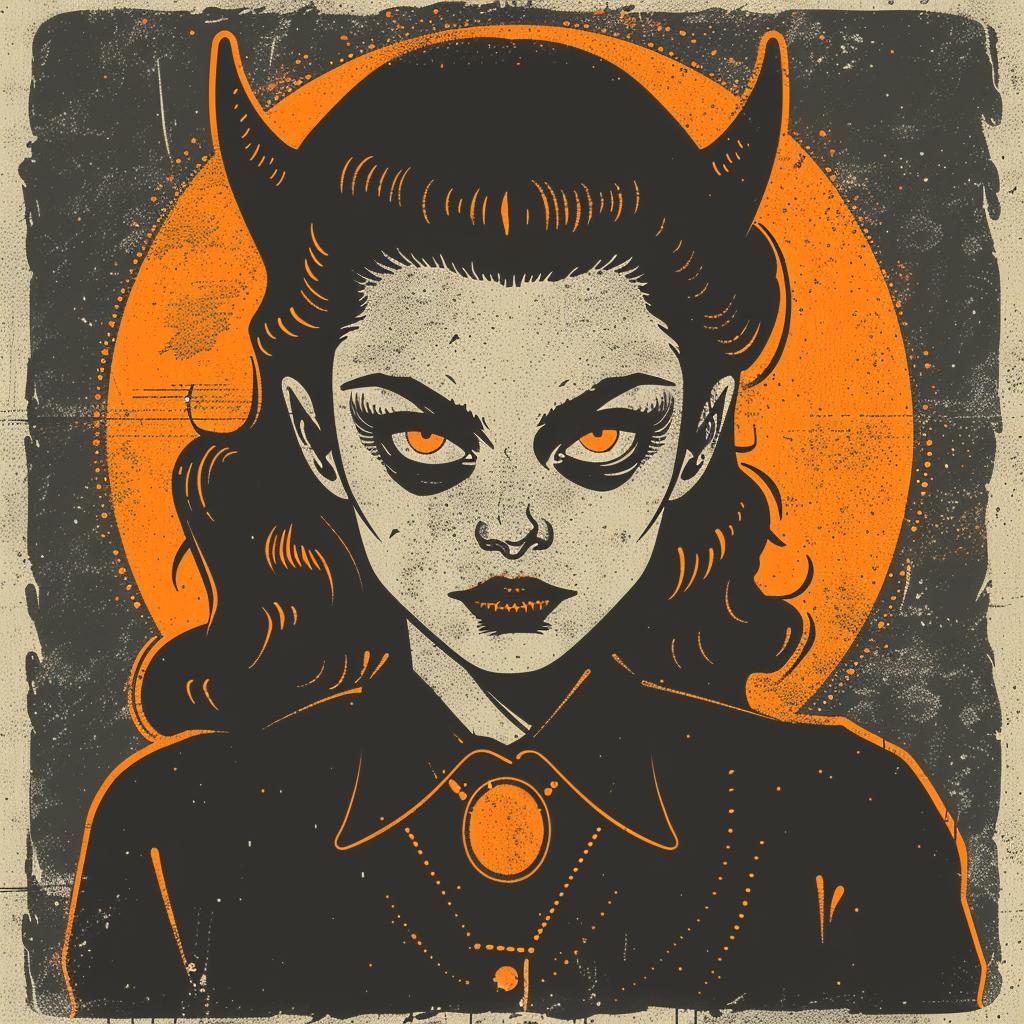 provocative  art  woman  horns  devil  face  illustration  fantasy  character  portrait 928700