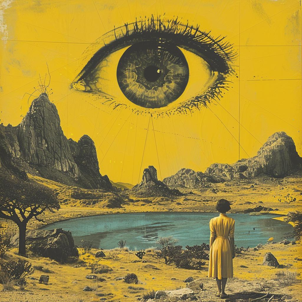 painting  woman  eye  desert  Sandy  Skoglund  horror  art  surreal  vision 1026368