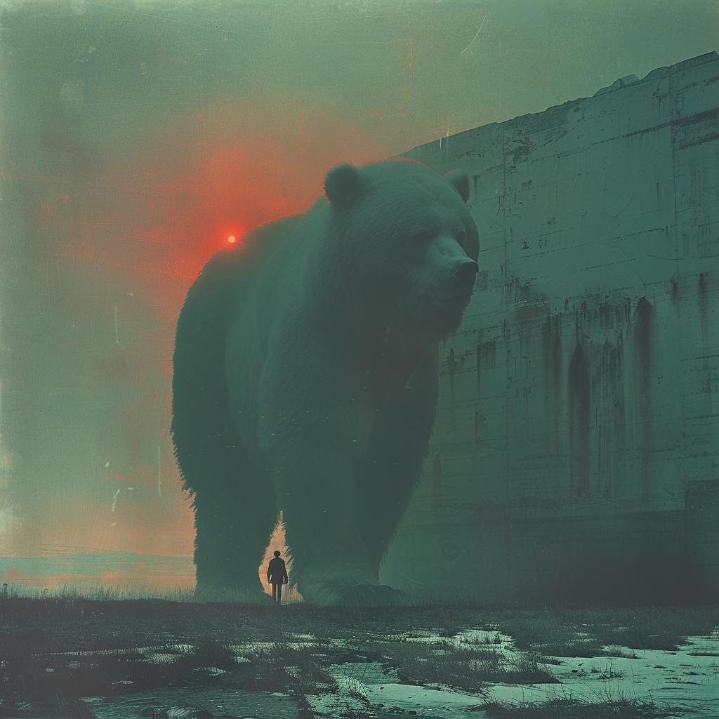 album  art  landscape  bear  silhouette  surreal  photography  color  grain  lighting 1032363