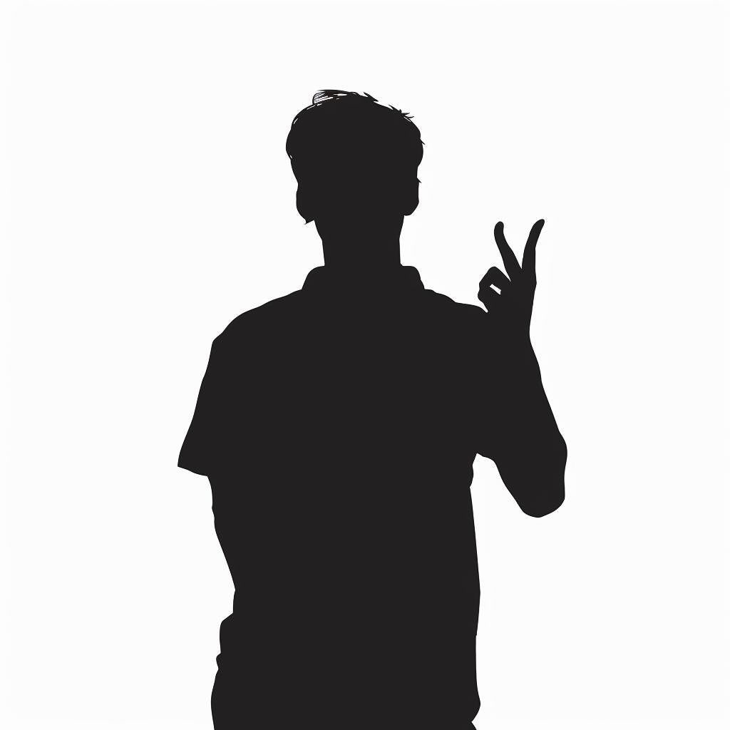 silhouette  man  signlanguage  black  illustration  solid  peace  background  gesture  icon 954189