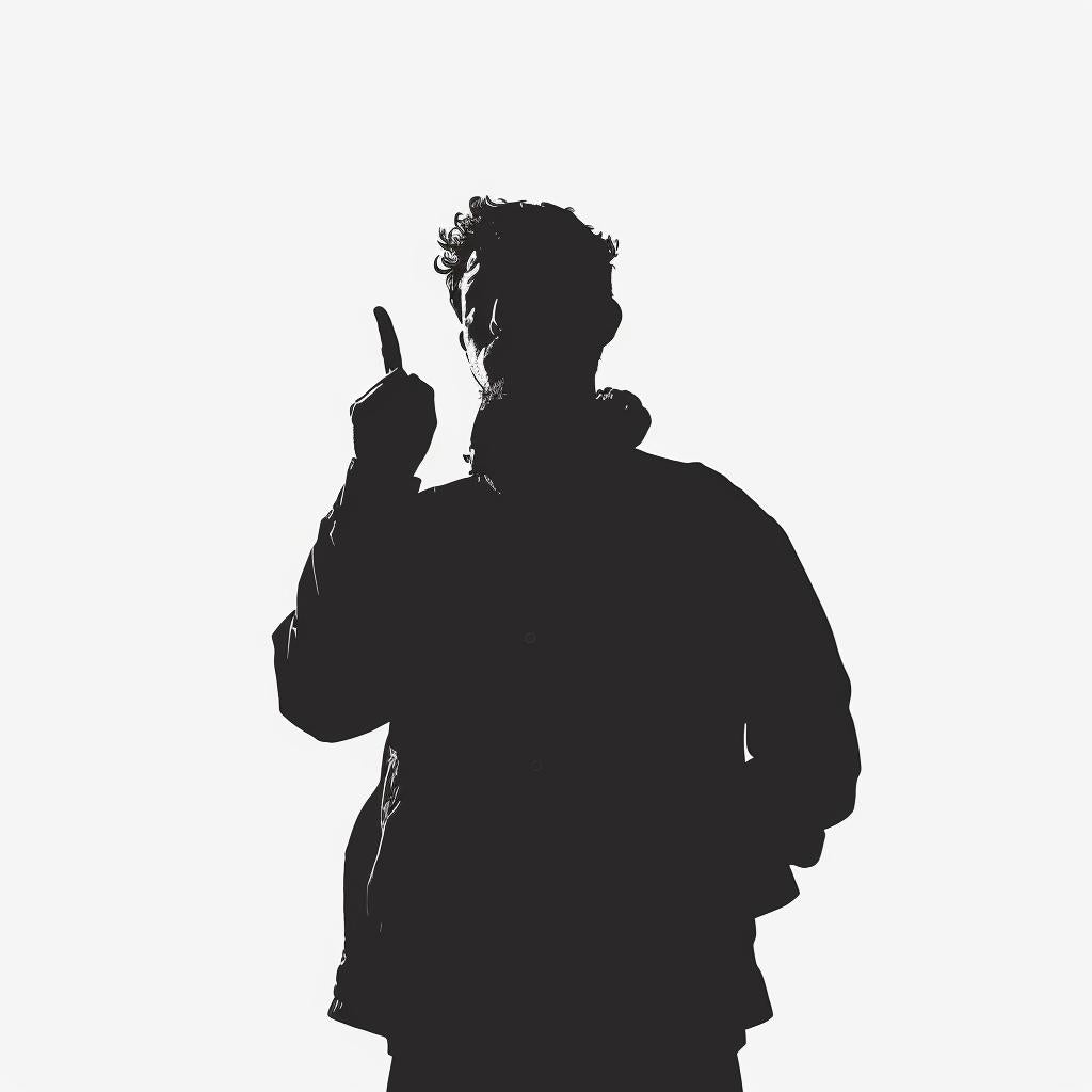 silhouette  man  ASL  pointer  black  illustration  white  background  gesture  sign 954093