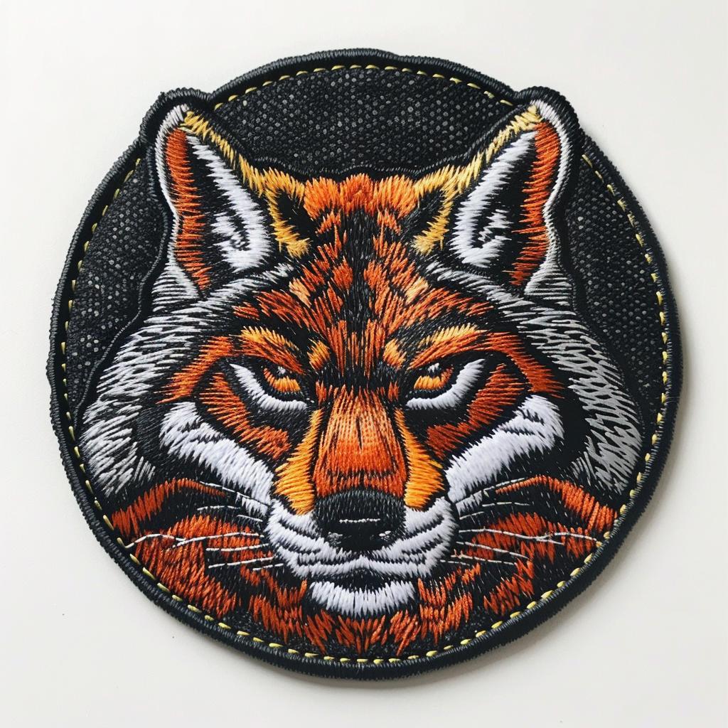 patch  fox  black  orange  fabric  chenille  streetwear  minimal  cool  simple 961429