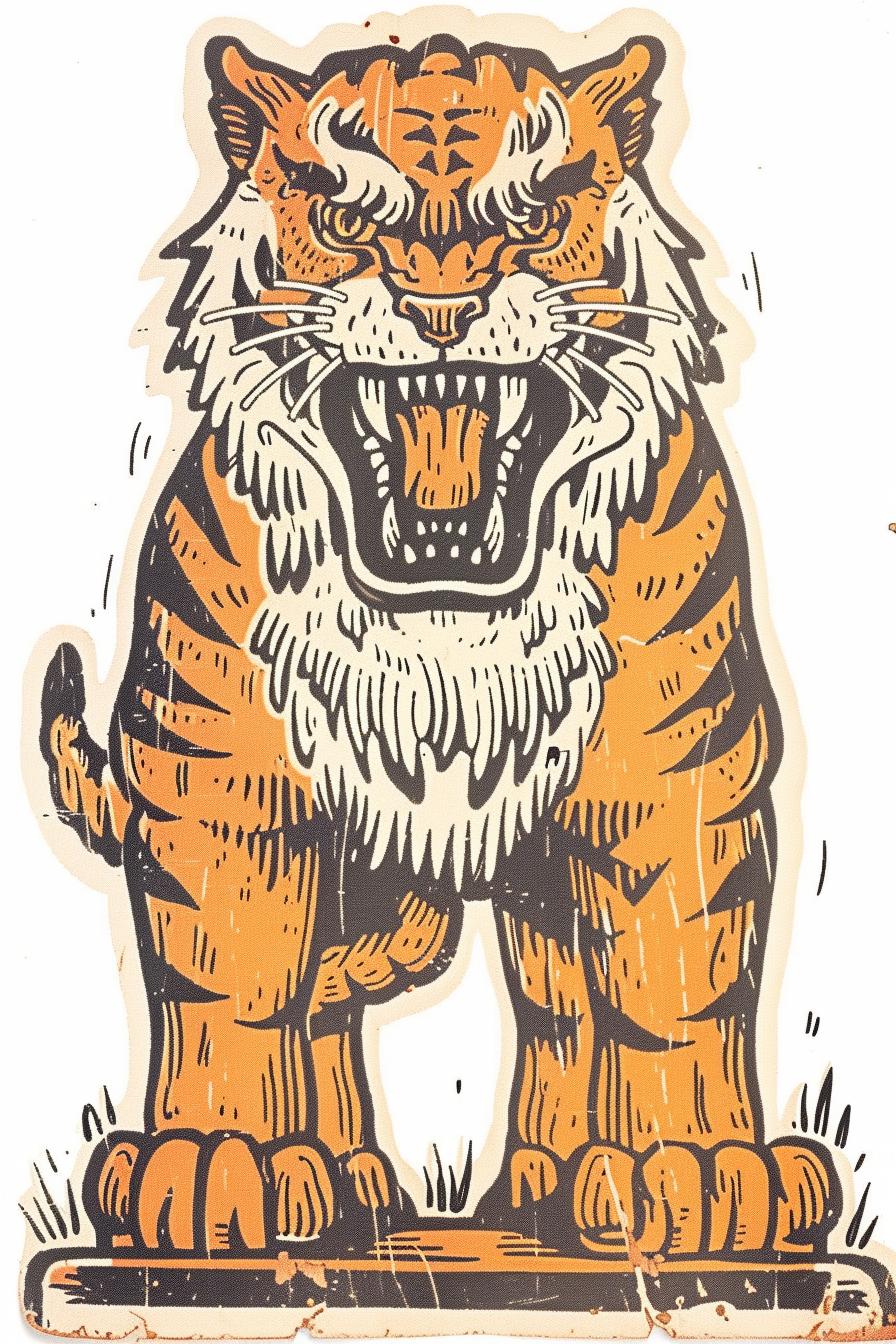mythical  tiger  snarling  upright  Todd McFarlane  illustration  creature  aggressive  bold  fantasy 934075
