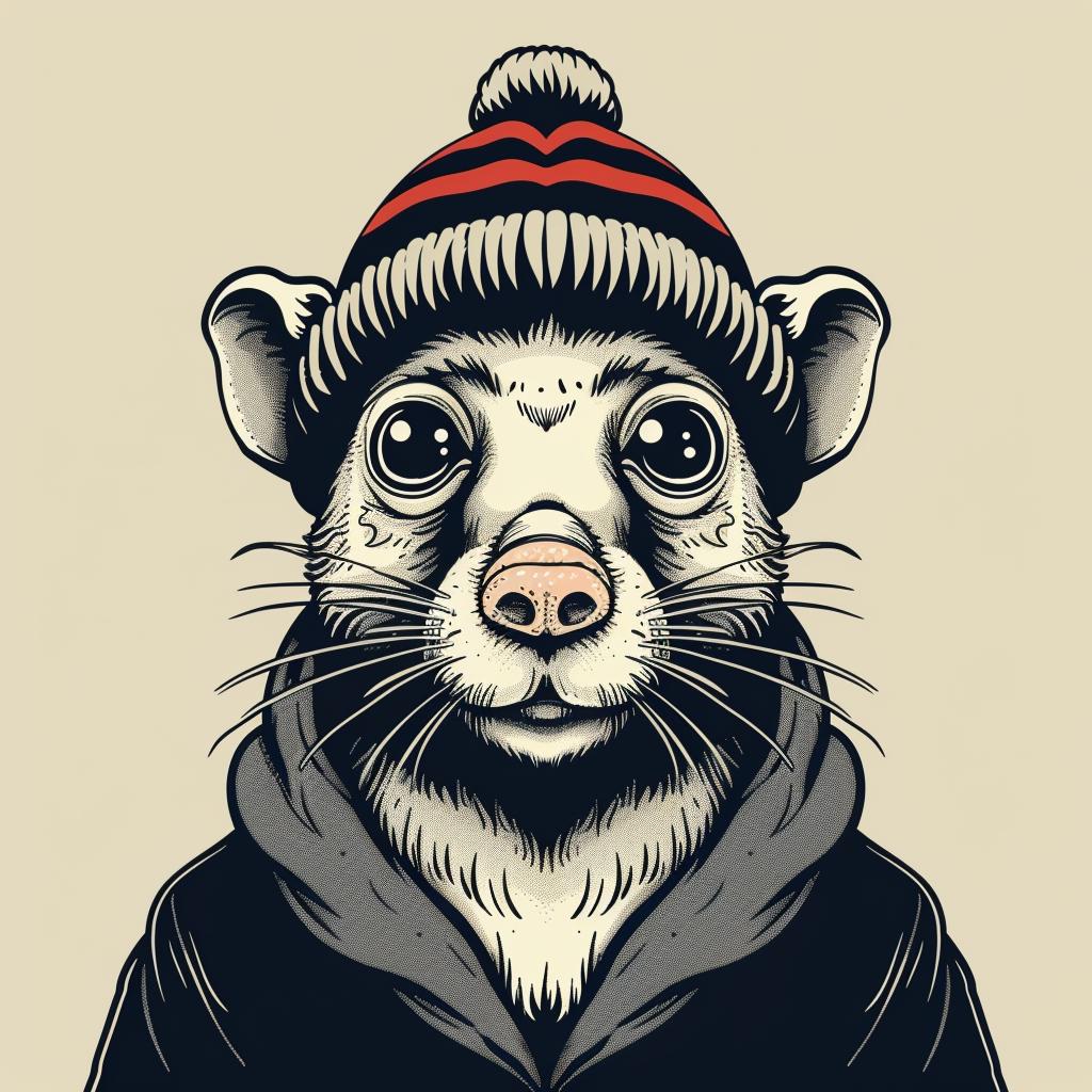 rat  hat  jacket  cartoon  streetwise  aggressive  minimal  urban  character  animal 959379