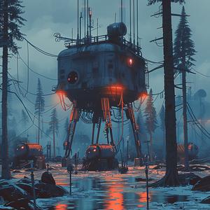 مدينة برج مستقبلي غابة تكنولوجيا المناظر الطبيعية الحضرية محاكاة الطبيعة Stalenhag 1075095