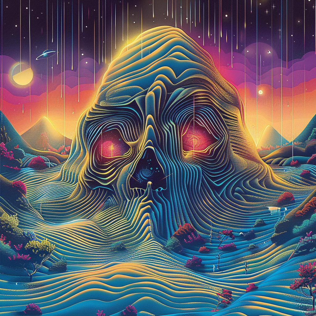 psychedelic  painting  skull  field  mystical  colors  art  surreal  nature  symbolic 967362