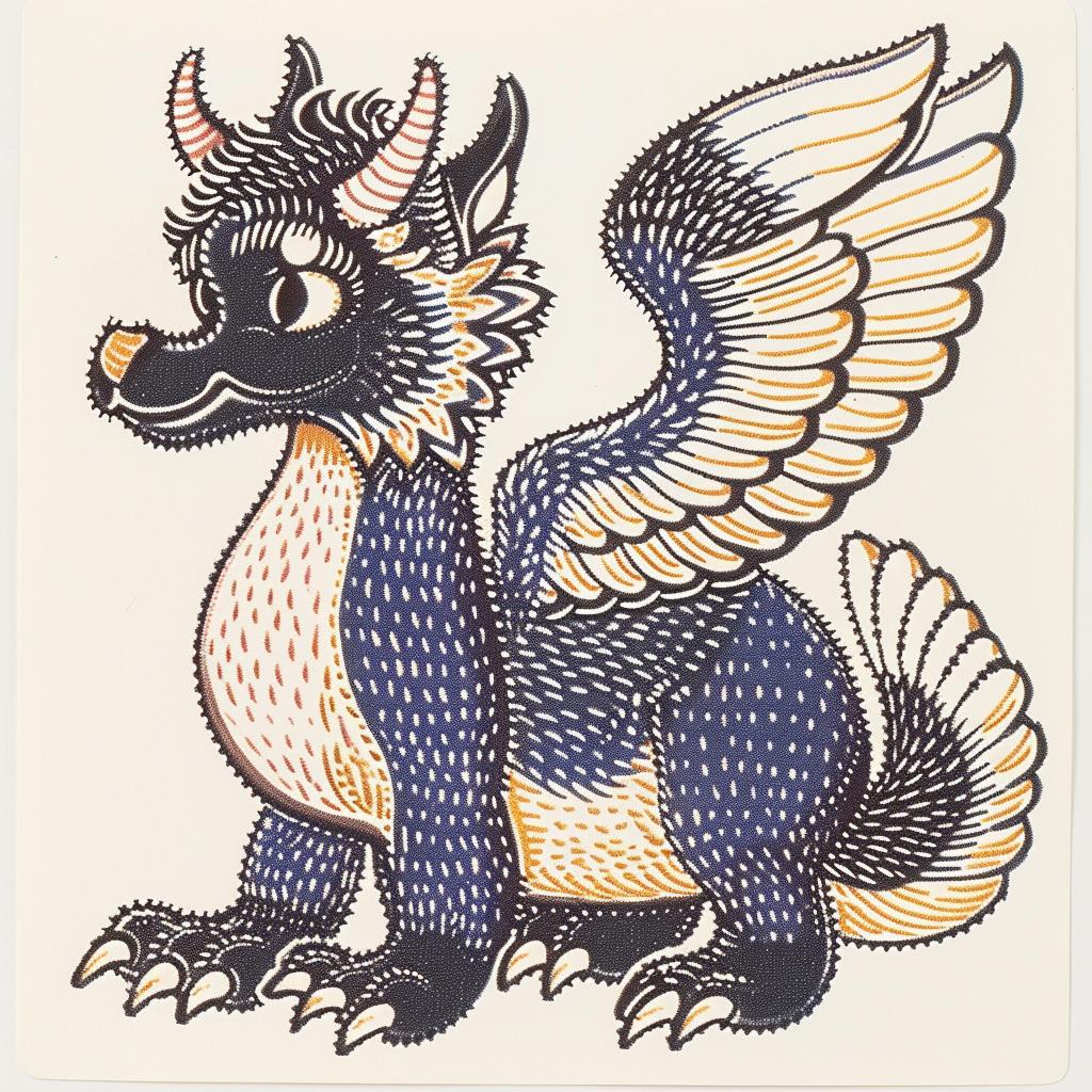 mythical  creature  hybrid  dragon  fantasy  art  wings  colorful  vibrant  imaginative 941283