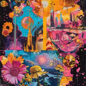 album  cover  flowers  woman  surreal  flowerpunk  Risograph  symbolism  chaos  hyper-realistic 1078080