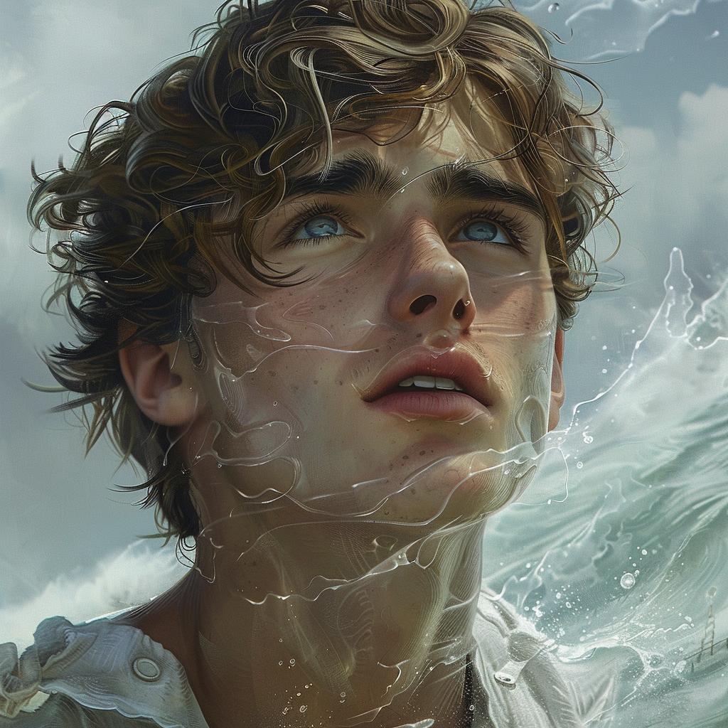 boy  ocean  longing  determination  digital  illustration  coastline  close-up  expression  details 936817