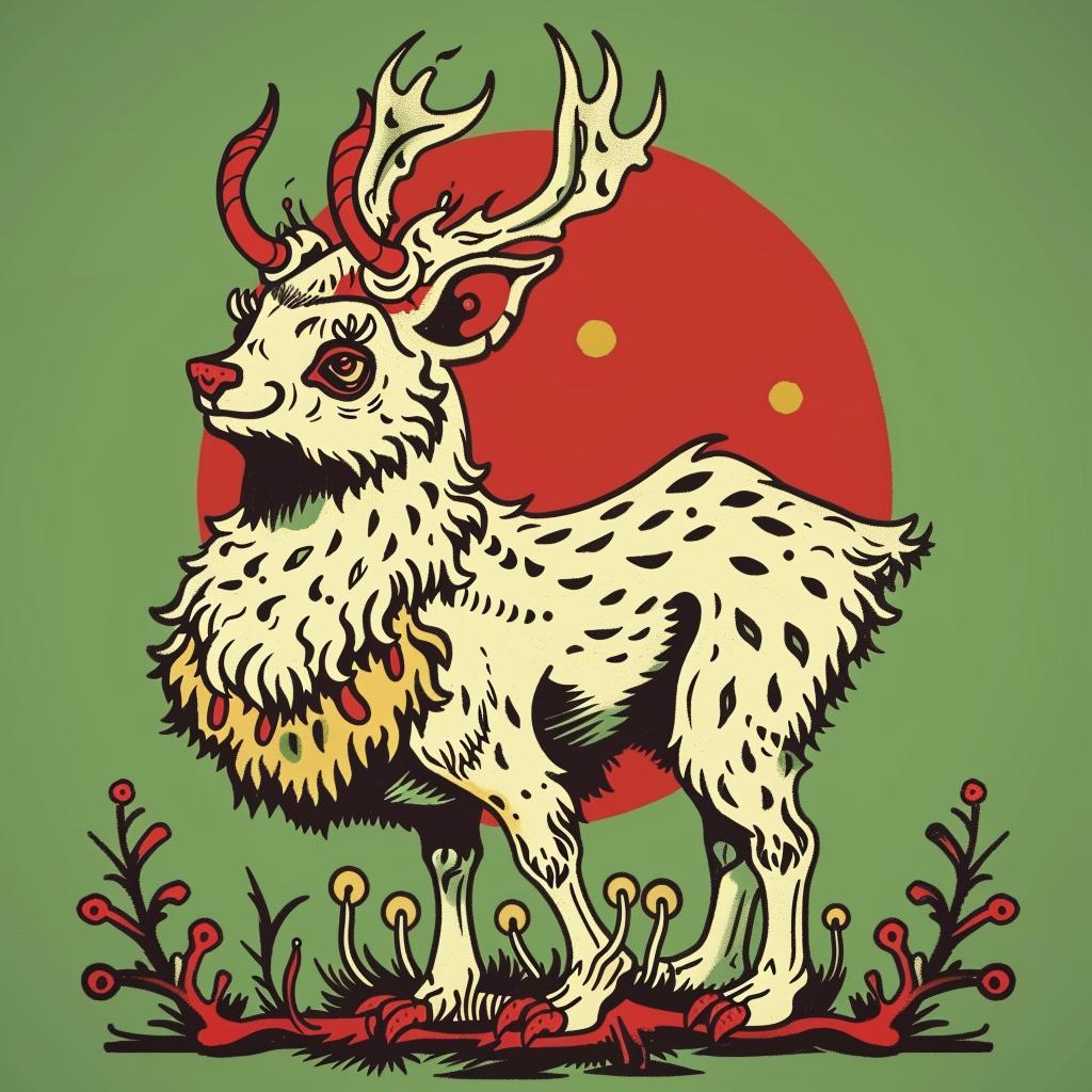 white  deer  horns  mythical  hybrid  creature  fantasy  nature  magical  serene 941311