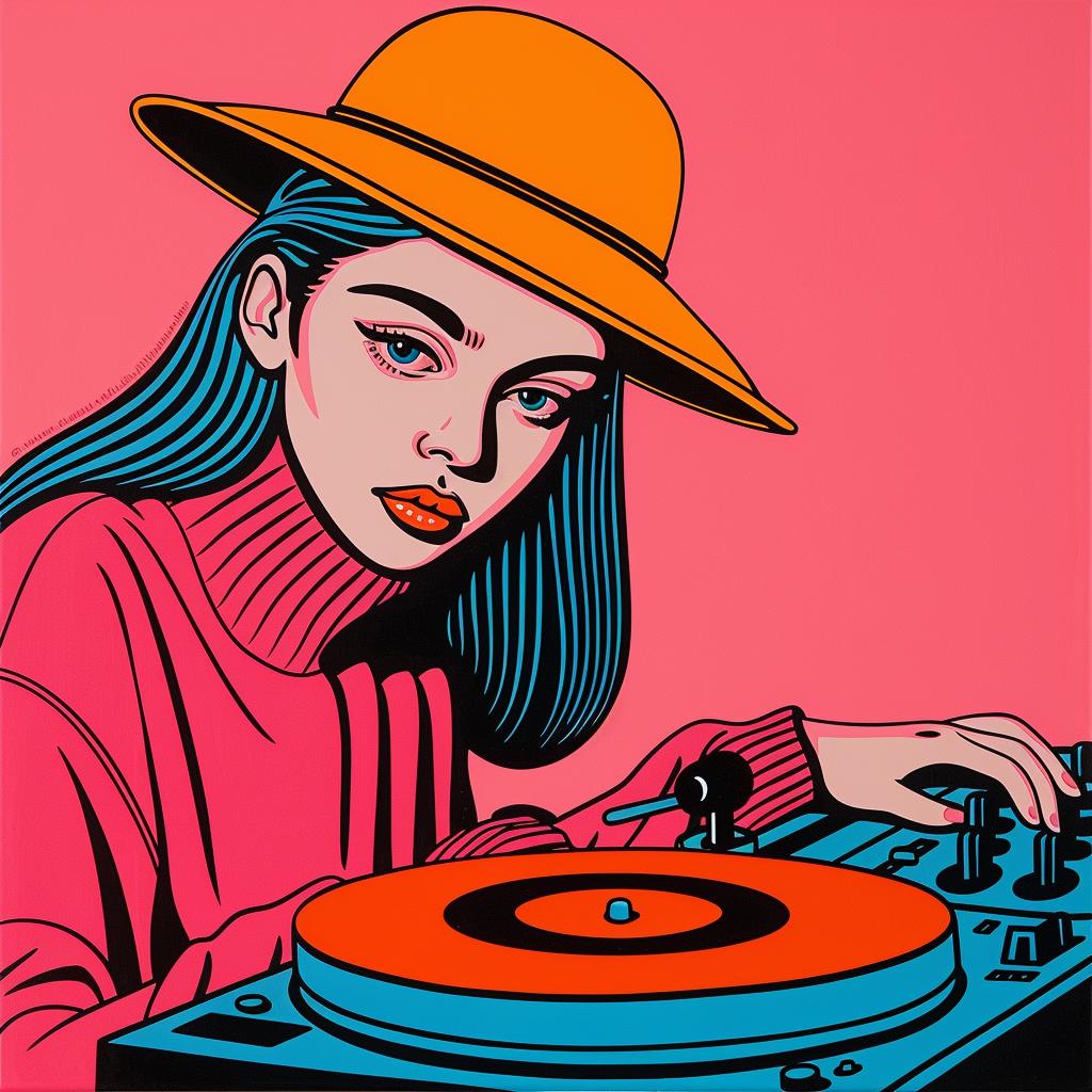 illustration  hip-hop  DJ  female  art  vinyl  records  music  pop  style 1025217