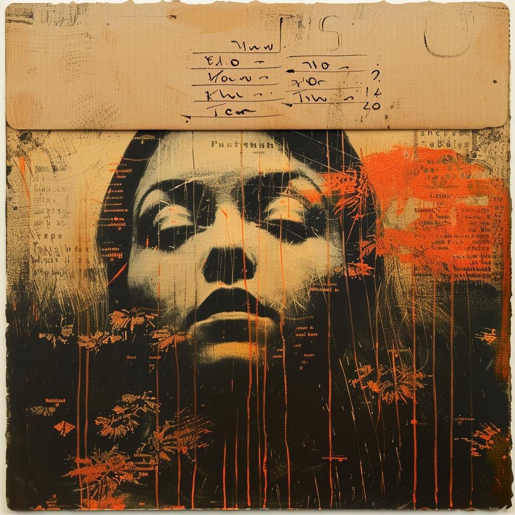 introspective  naturalistic  spiritual  terror  occult  palette  knife  paint  woman  orange 975428