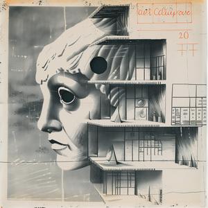 isometric  projection  woman  face  building  background  black  white  art  design 1067266
