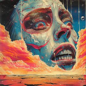 غلاف ألبوم فني، طباعة حجرية ملونة، بريق، تصميم نابض بالحياة، ملون، رسم توضيحي، تجريدي 1039309