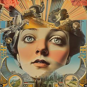 woman  bird  charm  nature  chromolithography  elegant  artistic  wildlife  poetic  female 1058853