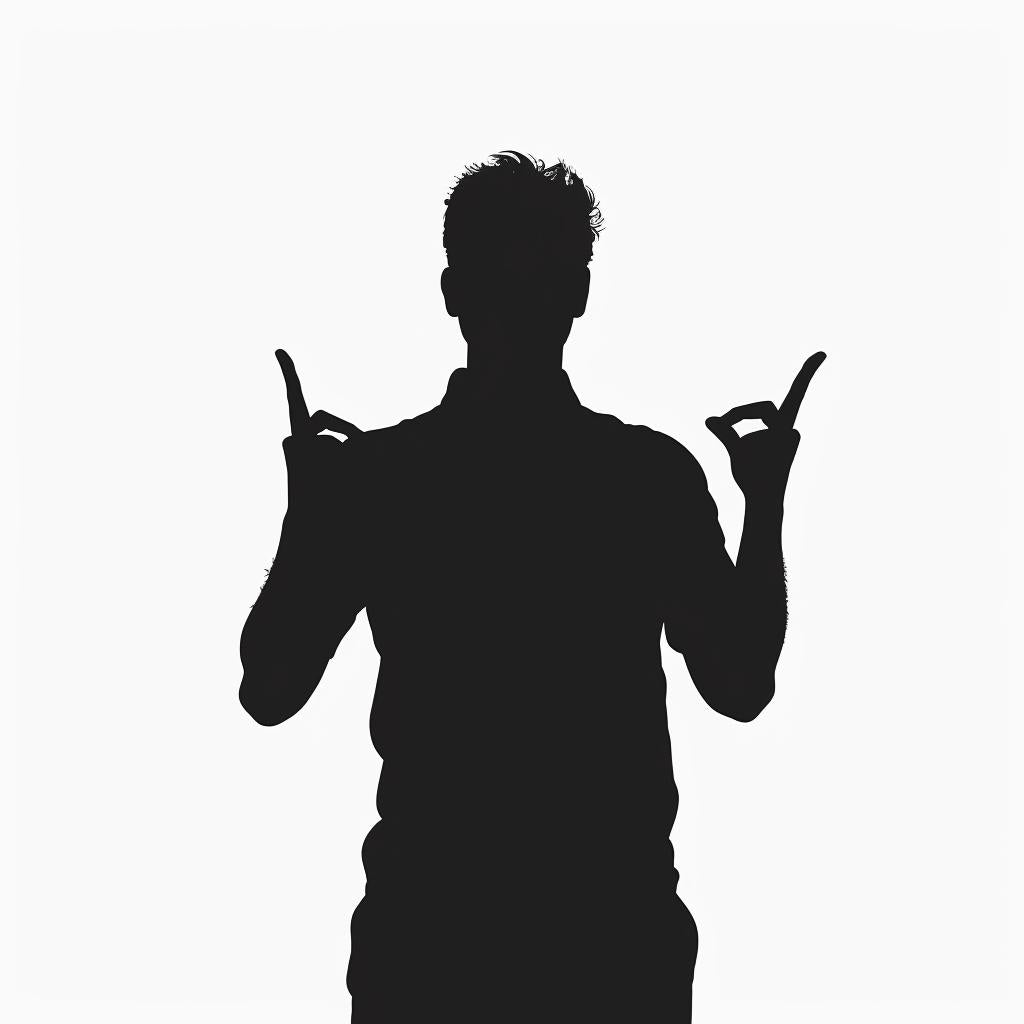 silhouette  man  signlanguage  black  illustration  solid  fingers  background  gesture  icon 954190