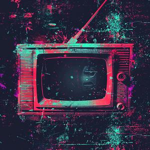 نسيج تأثير ضوضاء VHS تجريدي لبقع طلاء تلفزيونية قديمة 1039051