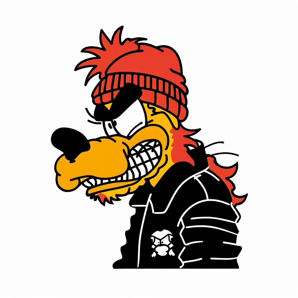 animal  dog  streetwear  aggressive  cartoon  urban  minimal  cap  jacket  bold 958955