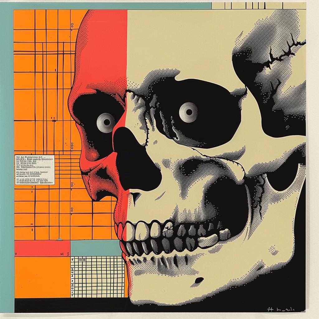 skull  graphic  design  minimalist  art  holographic  gradient  glitch  Obey  Shepard 968907