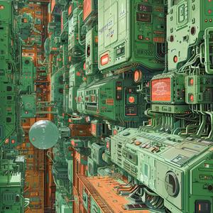 futuristic  city  technology  Moebius  infrastructure  green  orange  complex  layers  architecture 1075331