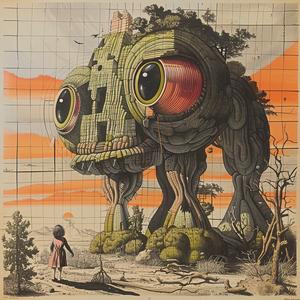 monster  drawing  girl  nostalgia  art  1970s  whimsy  fantasy  imagination  vintage 1037152