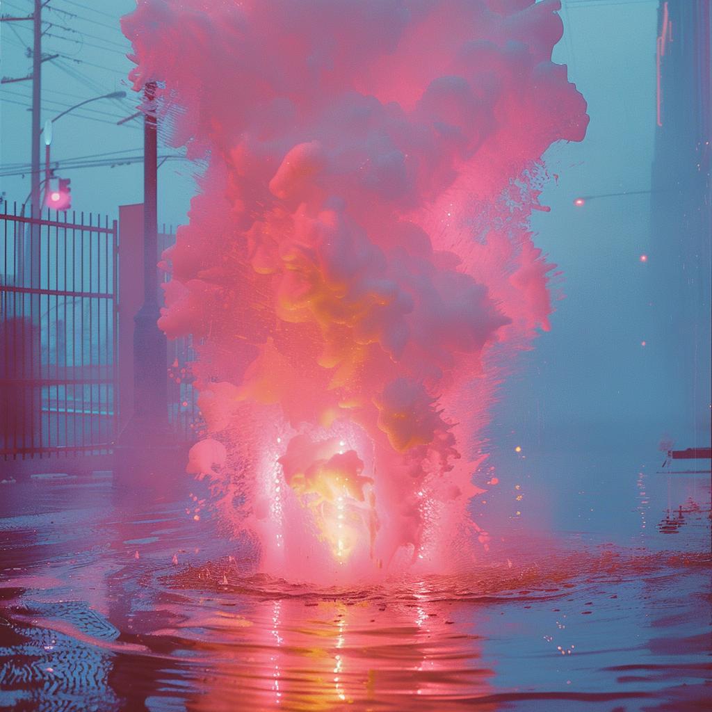 smoke  hydrant  neon  surreal  creative  splash  art  balloons  colors  water 976626