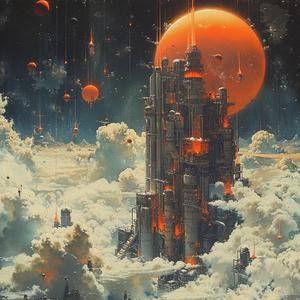 planet  castle  sky  abstract  minimalism  fantasy  art  details  illustration  clouds 1040594