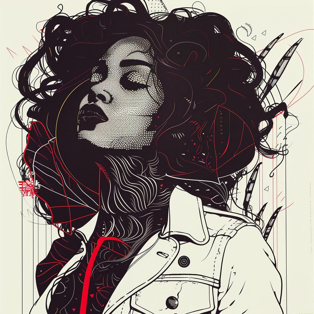 Pop Art  Viola  Davis  African-American  model  long hair  tattoo  illustration  white background  Troy Brooks 938985